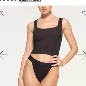 SKIMS Black Tank Top